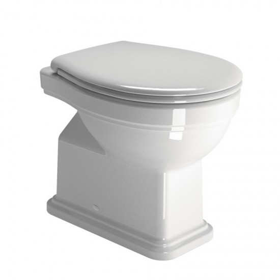 Επιδαπέδια Λεκάνη Πορσελάνης High Level Κατωστόμια GSI Classic Με Κάλυμμα Duroplast Soft Close 871000HC-300 Λευκό